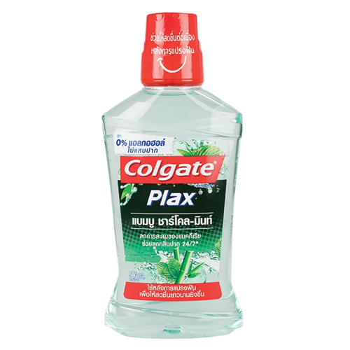 I1 Colgate Mouthwash Plax Bambbo Charcoal Mint 500ml