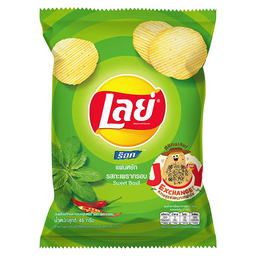 I1 Lay's Ridged Potato Chips Sweet Basil Flavor 42g / (Unit)